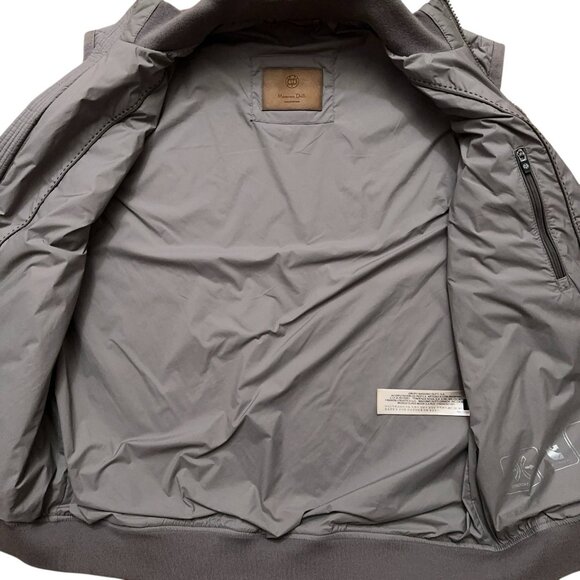 Massimo Dutti Puffer Vest Mens Size L Full-Zip Duck Down Feather Gray NEW - Picture 3 of 7
